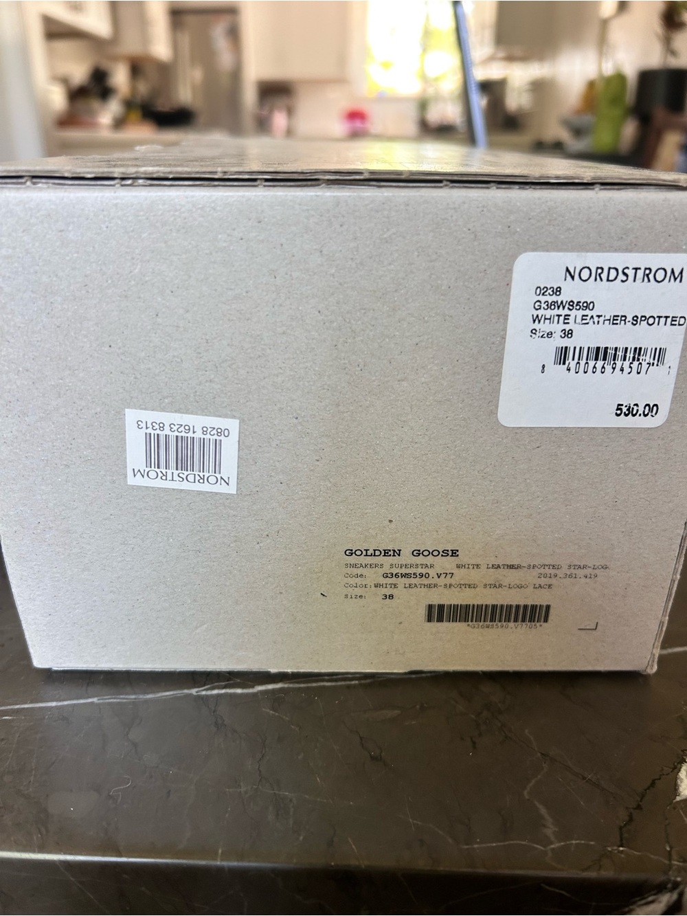 Golden Goose Boxed Sneakers in White with Spotted Detail - Picture 3 of 4